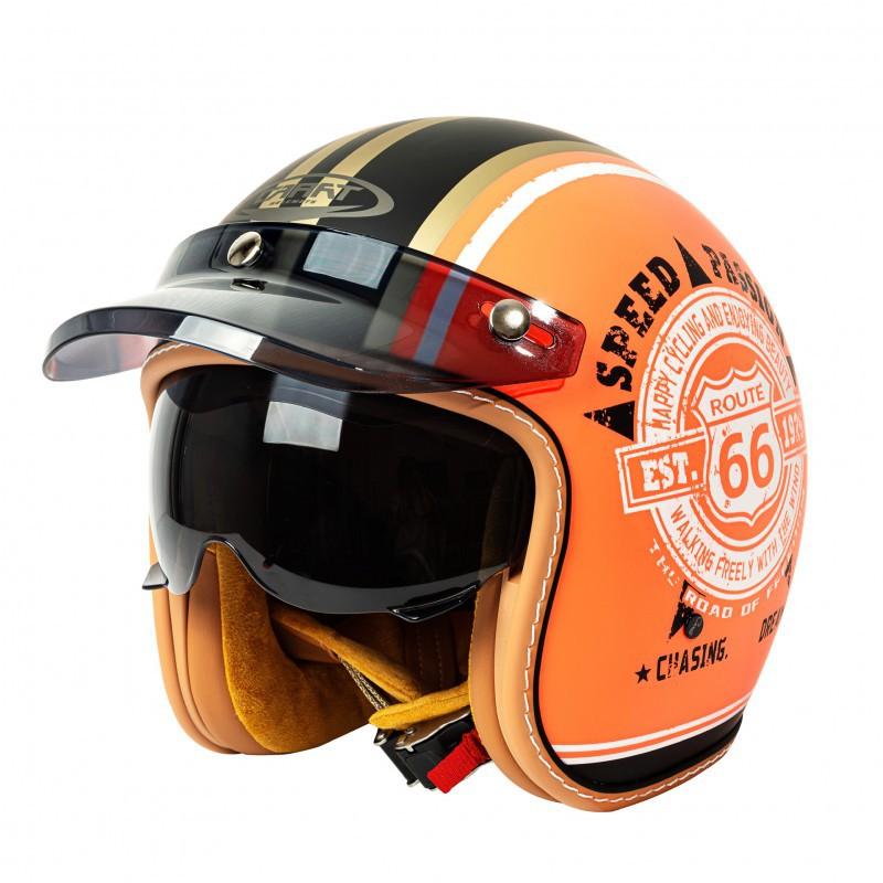 C500 White Competitive Motorcycle Helmet New National Standard Locomotive Lightweight Street Three-quarters Retro Half