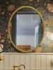 European French Retro Oval LED Anti-Fog Bathroom Mirror