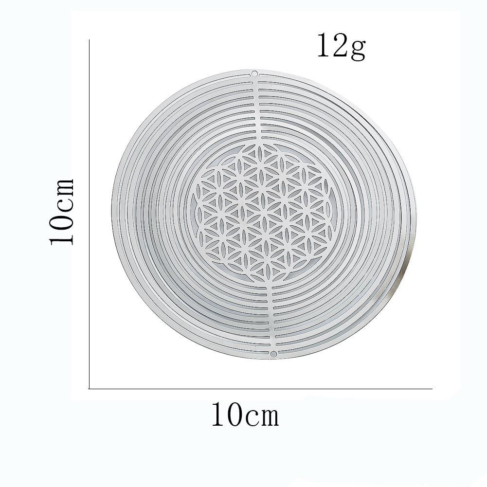 

3,9-дюймовый ветряной вертушка 3D Мандала Цветок Жизни Части колокольчиков Зеркало Отражение Ловец Йога Медитация Подвесной Декор Двора