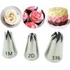 Cake Decorating Tools, Flower Icing Piping Nozzle, Cream Cupcake Tips, Baking Accessories, 3pcs/set Rose Pastry Nozzles