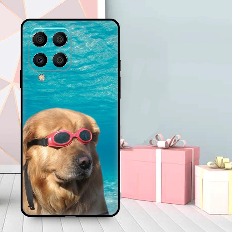 Cartoon Golden Retriever Dog Case For Samsung Galaxy M16 M31 M21 M13 M33 M53 M15 M35 M55 M36 M56 M12 M32 M52 M14 M34 M54