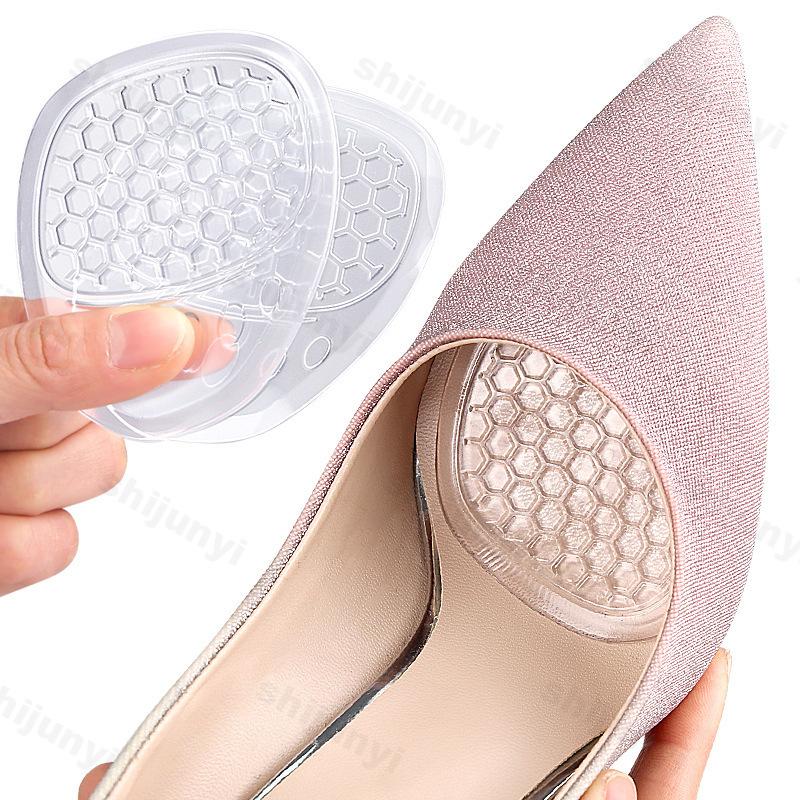 Fashion 1pair Soft Transparent Half Insoles Gel Women High Heel Forefoot Pads Pain Relief Reduce Shoes Size Foot Inserts Antislip Pads