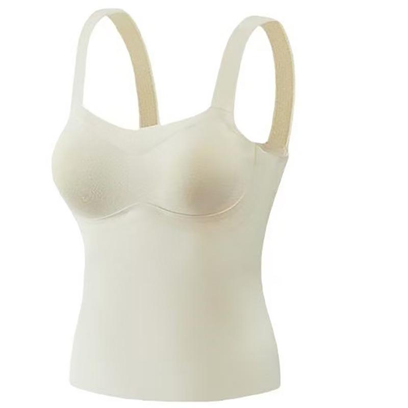 1pcs Woman Thermal Underwear Autumn WinterThermo Lingerie Soft Warm Top Wear Thermo Vest Undershirt With Bra Padded