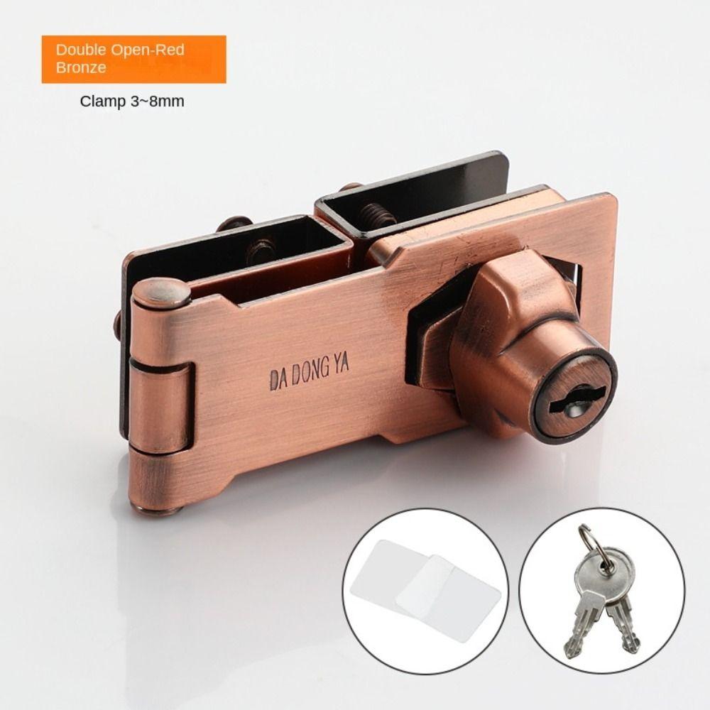 Security Cabinet Display Lock Zinc Alloy Lockset New Glass Door Lock  Glass Door