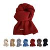Winter Scarf Women,Solid-Color Wool Knitted Scarf,Soft Fall Winter Thick Warm Shawl,Versatile All Match Warm Shawl For Outdoor