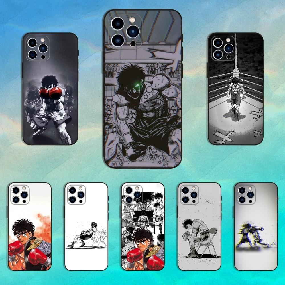 H-Hajime No Ippo Boxing Phone Case For iPhone 16,15,14,13,12,11 Plus,Pro Max,XS,X,XR,SE,Mini,8,7,Soft Silicone Black Cover
