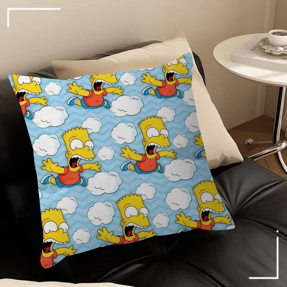 Cartoon Pillowcase Double Sided 2D Print Soft Plush Pillow Cover With Hidden Zipper Decor Sofa Bedroom Living Room Fun Vibe Gift