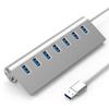 7 Ports Aluminum Housing Data USB 3.0 and USB 2.0 Hub for Desktop PC and Laptop
