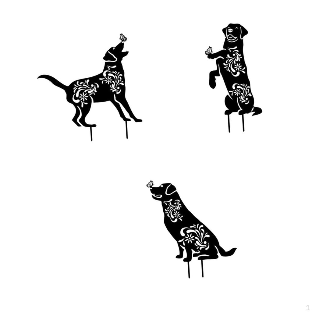 3 Animal Design Garden Stakes for Yard Decoration