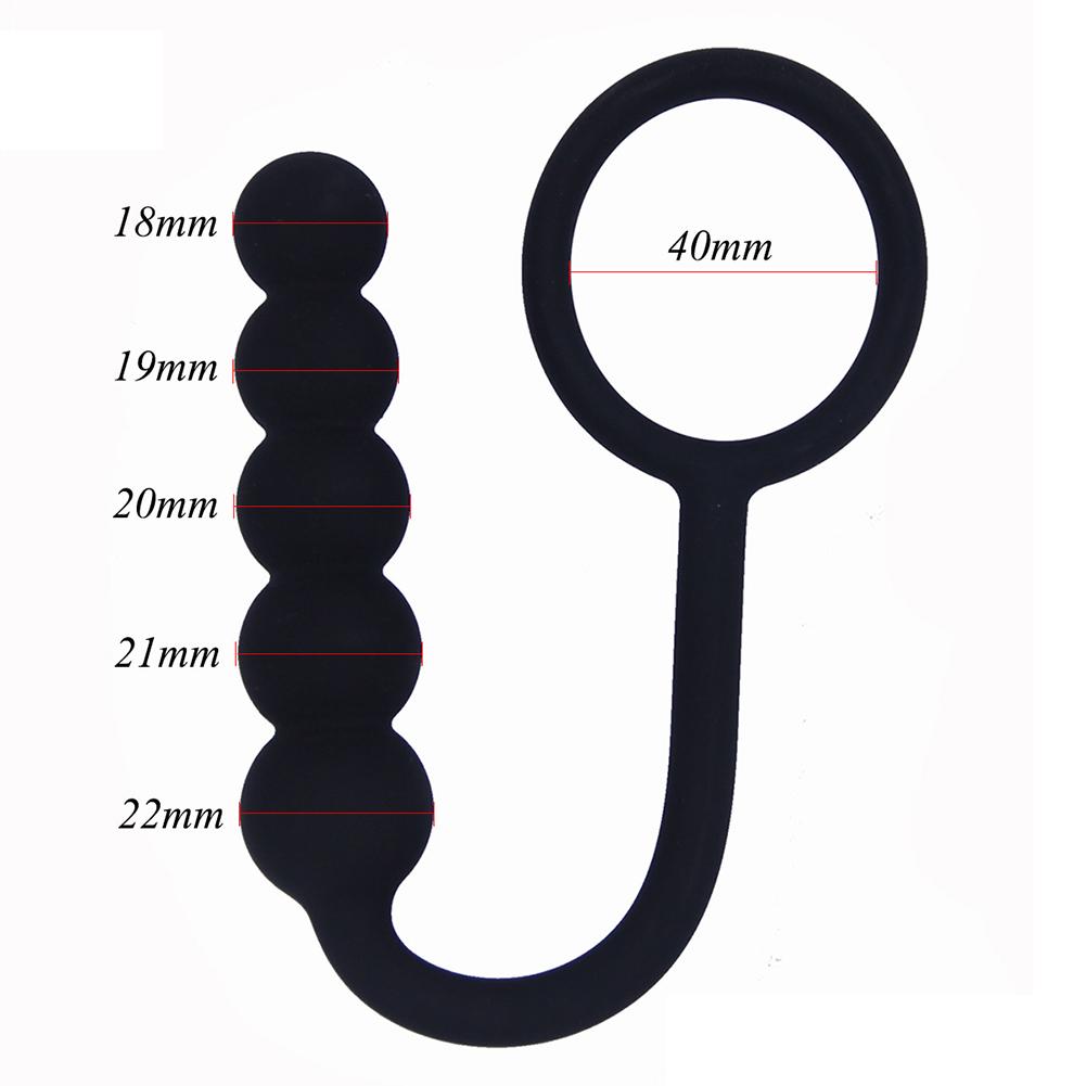 Prostate Massager Cock Anal Insert Ring Bead Butt Plug Men Women Adult Sex Toy