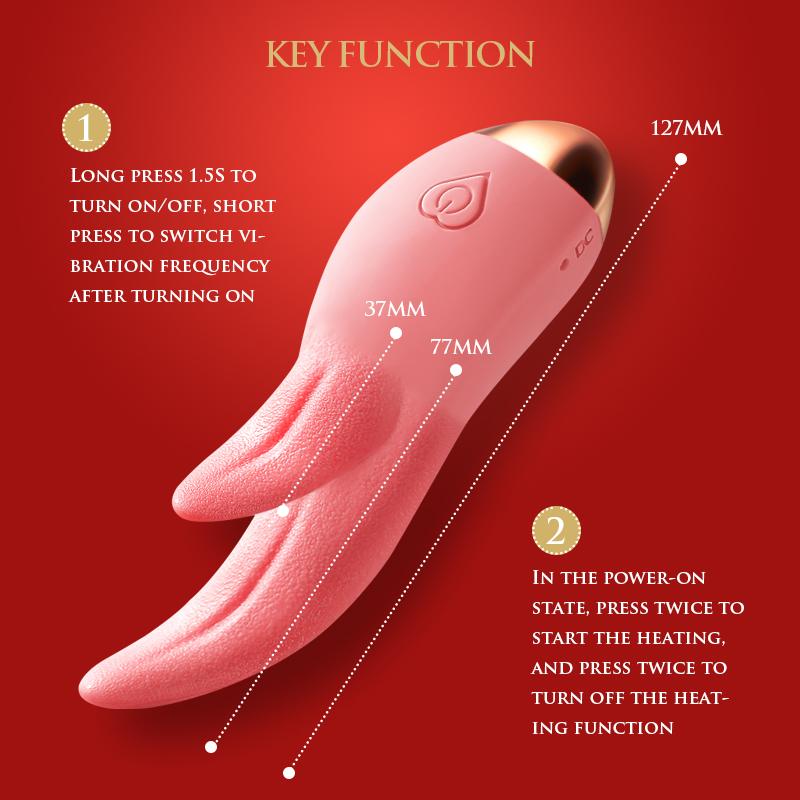 Tongue Licking Vibrator for Women G Spot Clitoris Vagina Anal Nipple Stimulation Adults Sex Toys for Female Masturbation