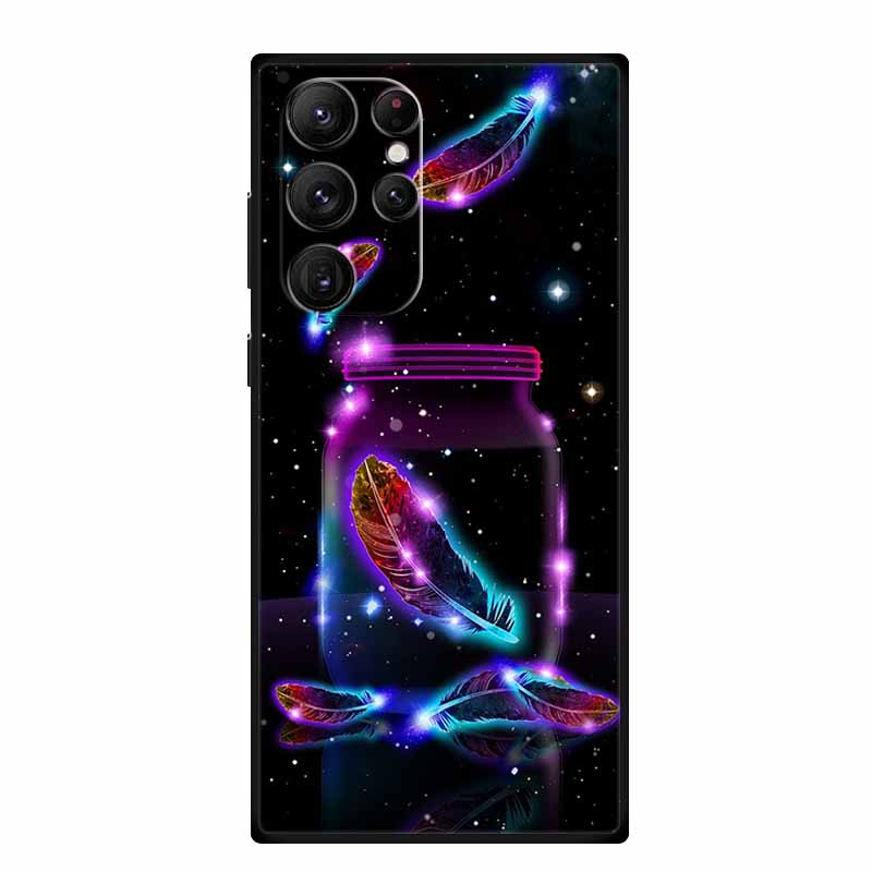 For Samsung S22 / S23 Ultra Case S23Ultra Black Silicone Soft Phone Case For Samsung Galaxy S22 Ultra Back Cover Case S 23 Ultra