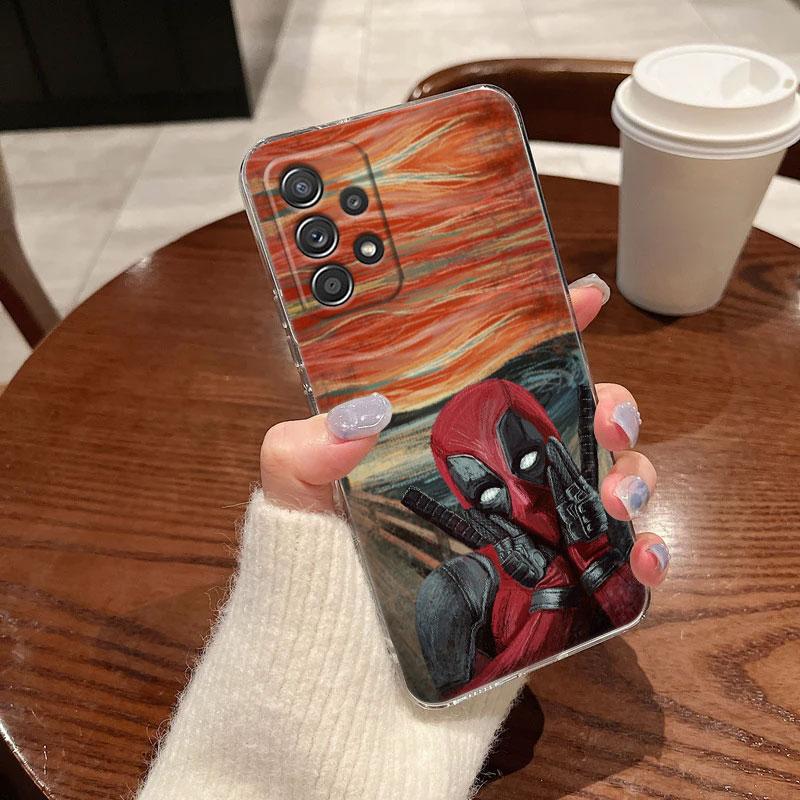 Marvel Oil Painting Clear Case For Samsung Galaxy A57 A37 A56 A36 Cases A55 A54 A35 A26 A07 A17 A16 A06 A36 A15 Shockproof Cover