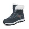 Unisex Waterproof Snow Boots Winter Warm Fleece Lined Outdoor Slip Resistant Rubber Sole Casual Chunky Heel