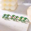 Funny Green Frog Stud Earrings For Women Cute Animal Frog Ear Clip Piercing Studs Y2k Aesthetics Jewelry Gifts