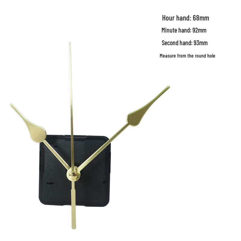 Silent Quartz Clock Movement with Cross-Stitch Metal Hands for Decorative Wall Clocks