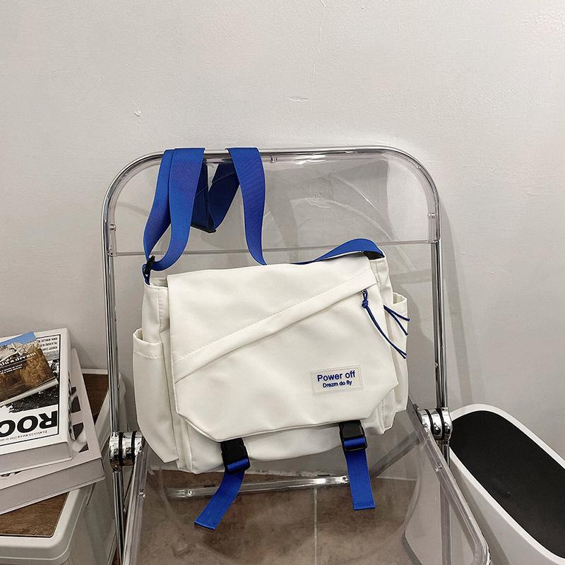 Simple men's satchel casual fashion wind bag commuter messenger men's canvas satchel shoulder bag men's fashion