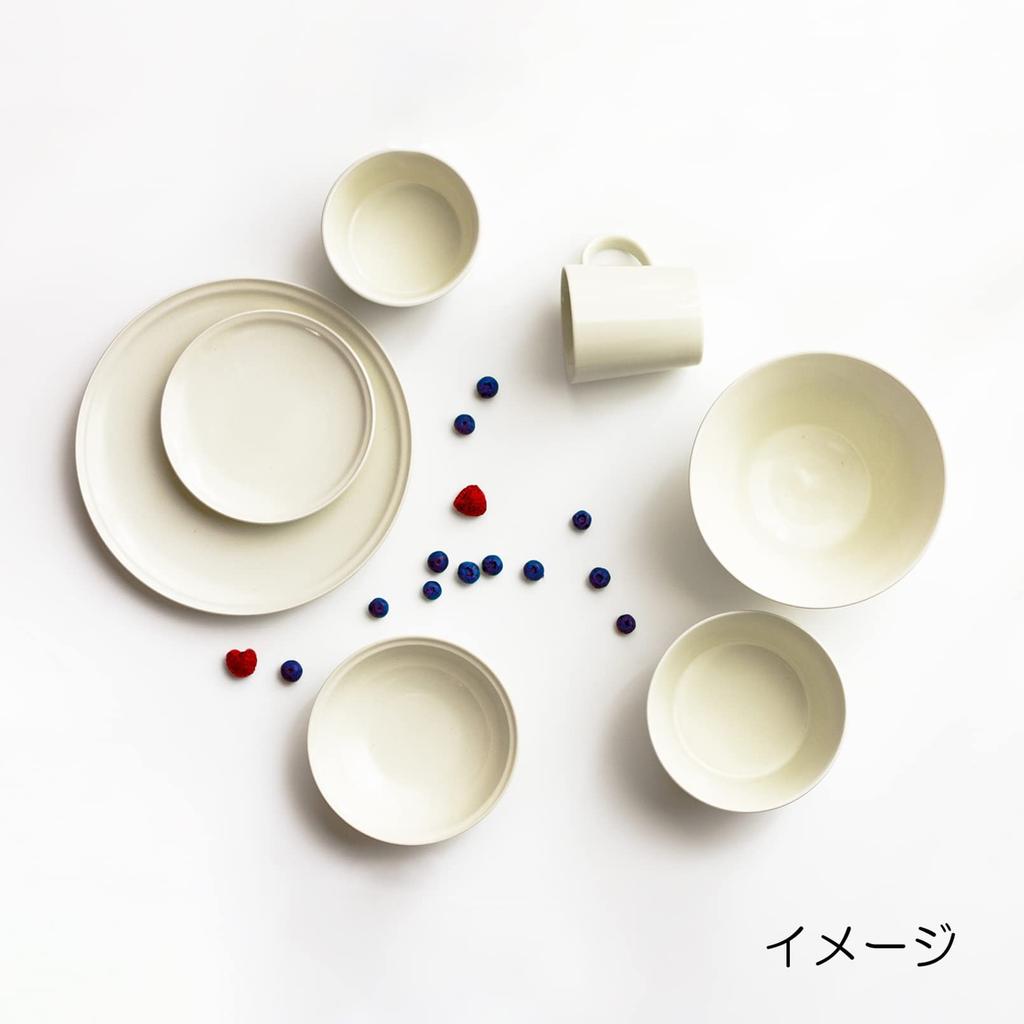 Aito Aito Seisakusho Plate Medium Dish White Mino Ware Dishwasher Microwave Safe Made in Japan 520103 "Ciel Ciel" 14.5cm