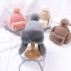 Neue Baby Jungen Mädchen Hut Kinder Kinder Ohrenklappe Muff Winter Warme Plüsch Baumwolle Kappe Im Freien Warme Gestrickte Beanie Geschenke hut