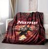 Custom Name Carnage Flannel Blanket Throw Blanket Soft Warm Sofa Bed Decor Unique Gift