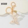 Key Holder For Backpack Keychain Pendant, Letter A-Z Charm with Tassel, Alphabet Initial Metal Keyring for Handbag Bag Pendant