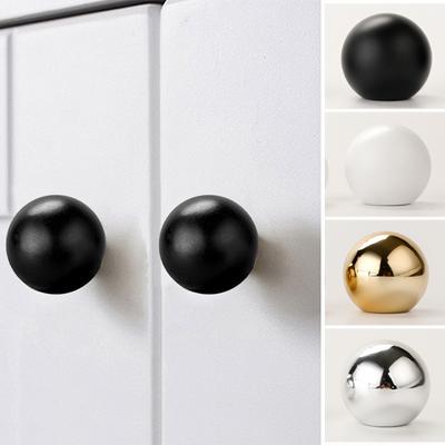Single Hole Kitchen Cabinet Door Handles Spherical Light Luxury French Abs Plastic Drawer Knobs And Handles For Furniture