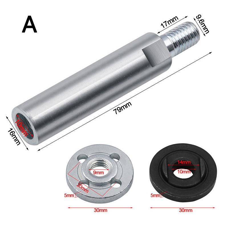 Forlengerkoblingsstang for vinkelsliper M10 Gjengeadapter Aksel For 100 Vinkelslipere