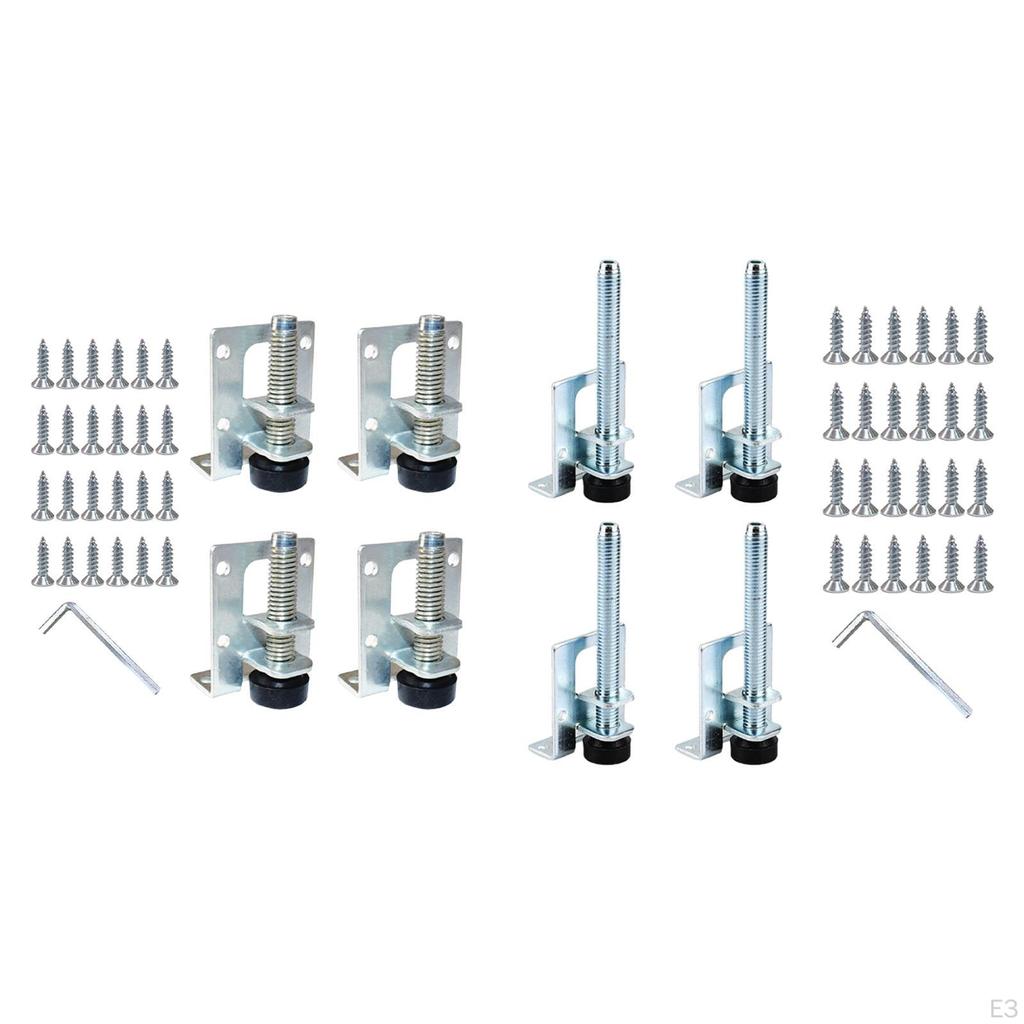 4 Pack Möbel Utjämningsben Höjd Justerbara Stödfötter Slitstark med skruvar för