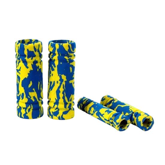 Motorcycle Grip Covers Sponge Anti-Slip Handlebar Sleeves for Scooters E-Bikes Easy Install Shock-resistant Handle Grips