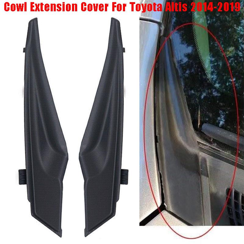 Front Wiper Side Cowl Extension Cover Trim 53824-02130 53823-02130,Windshield Wrap Corner Cap,1 Pair For Toyota Corolla Altis 2014-2019