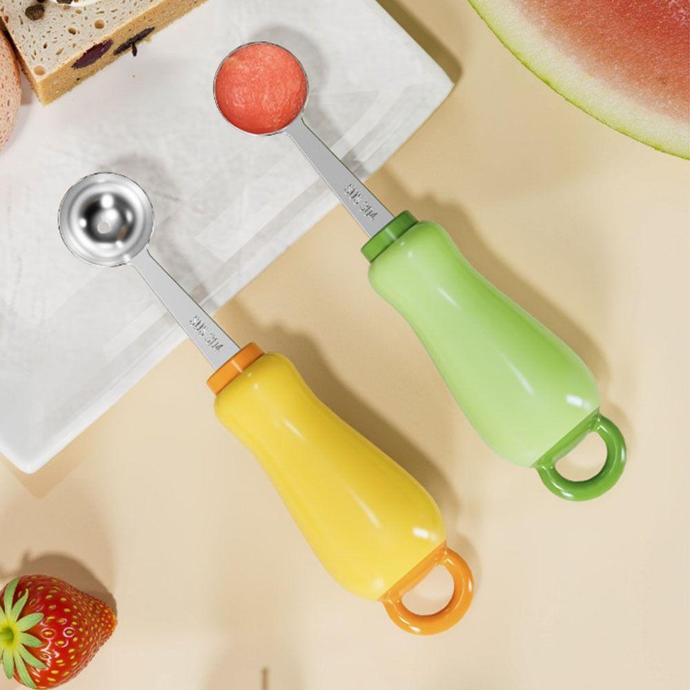 Stainless Steel Fruit Ball Spoon Non-Stick Fruit Scoop Ice Cream Digger Kitchen Gadgets