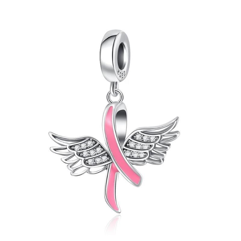 New Copper Shining Colorful Zircon Love Bow Fitting Charm Pendant Fit For Original Bracelet Diy Girls' Jewelry Love Gift