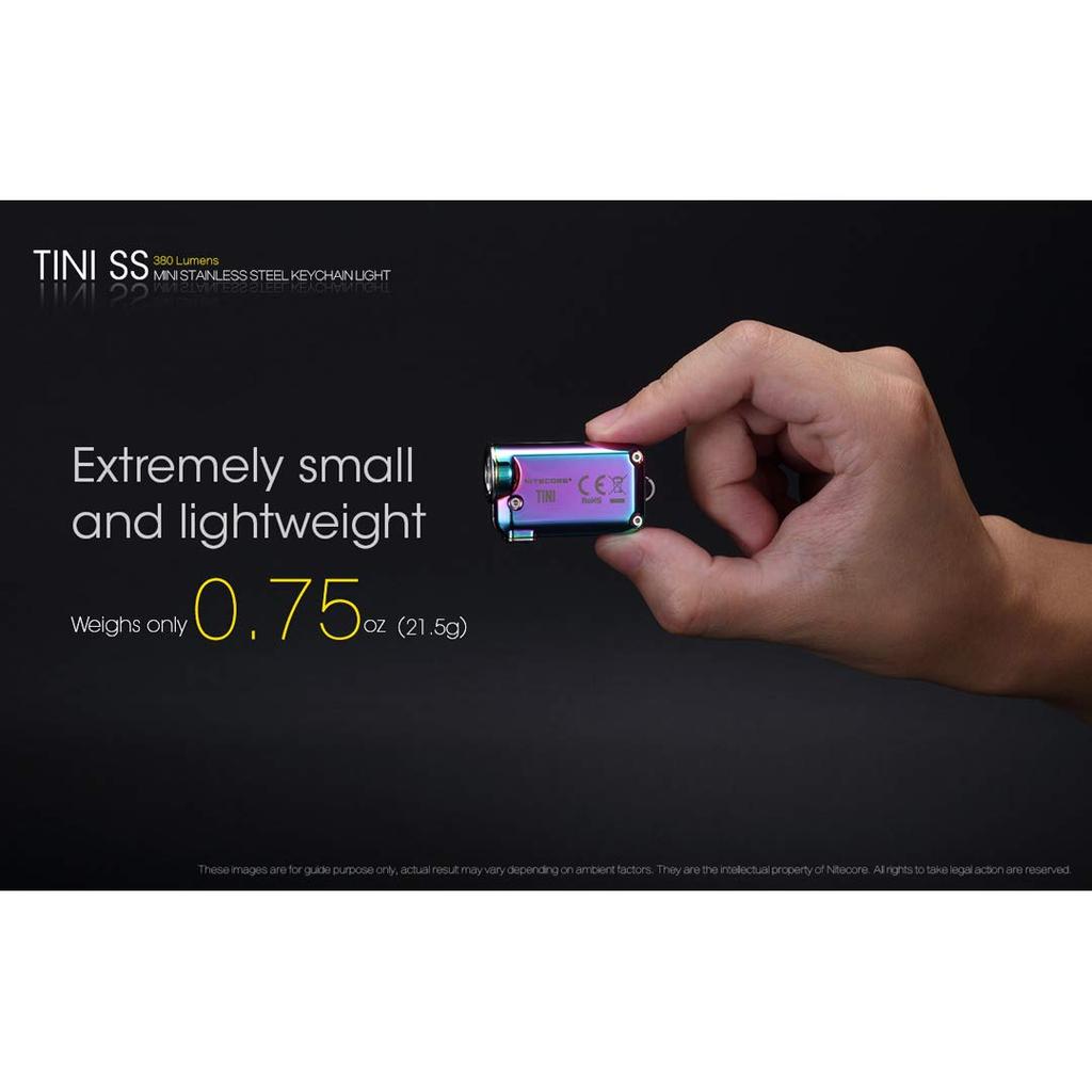 Nitecore TINI SS 380 Lumen Rechargeable Keychain Flashlight USB-C (Limited Edition)