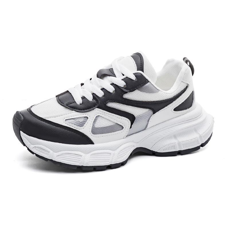 Women's shoes new autumn mesh breathable platform white shoes student casual sports shoes