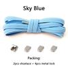 1 Pair Flat Shoe Laces For Sneakers Elastic Shoelaces Without Ties Press The Metal Lock Lazy Shoes Lace Rubber Band Accessories
