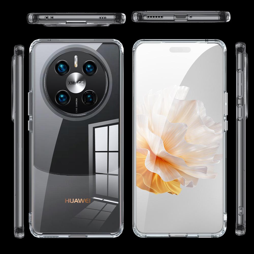 

Подходит для HUAWEIMate60pro Чехол для телефона Armor Matte Semi Transparent + Soft Edge Honor Mate60RS Защитный чехол mate60pro бездна