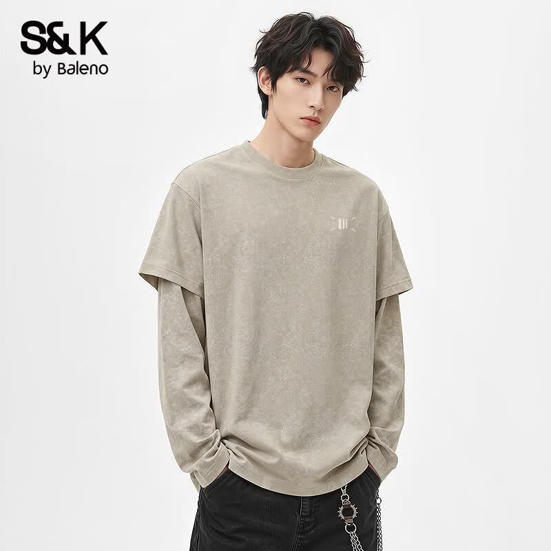 Baleno Men s S&K Series Faux Two-Piece Long-Sleeve T-Shirt L