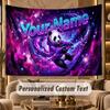 Space Cosmic (130) Theme Personalized Tapestry Custom Name Text Wall Hanging Tapestry Home Background Decoration