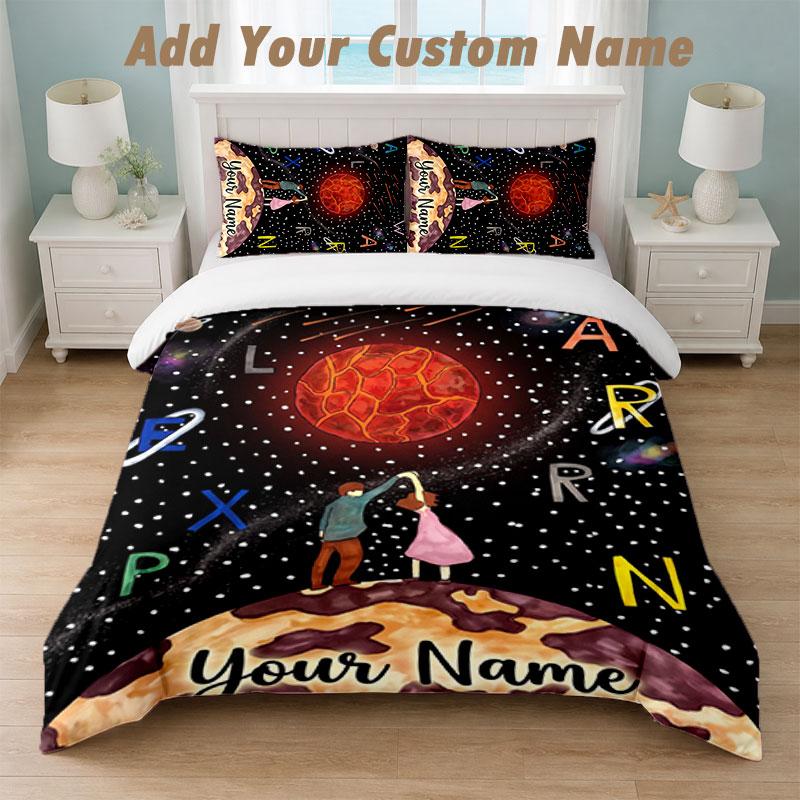 Bedding Set 1 Duvet Cover 2 Pillowcases Alex Warren Print Soft Bed Linen Bedroom Decor