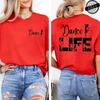 Streetwear 90s Women'S Casual Graphic Tee T-Shirt Tops Dance Life Print T-Shirts Clothing Short Sleeve T Shirt Clothing Top Tee