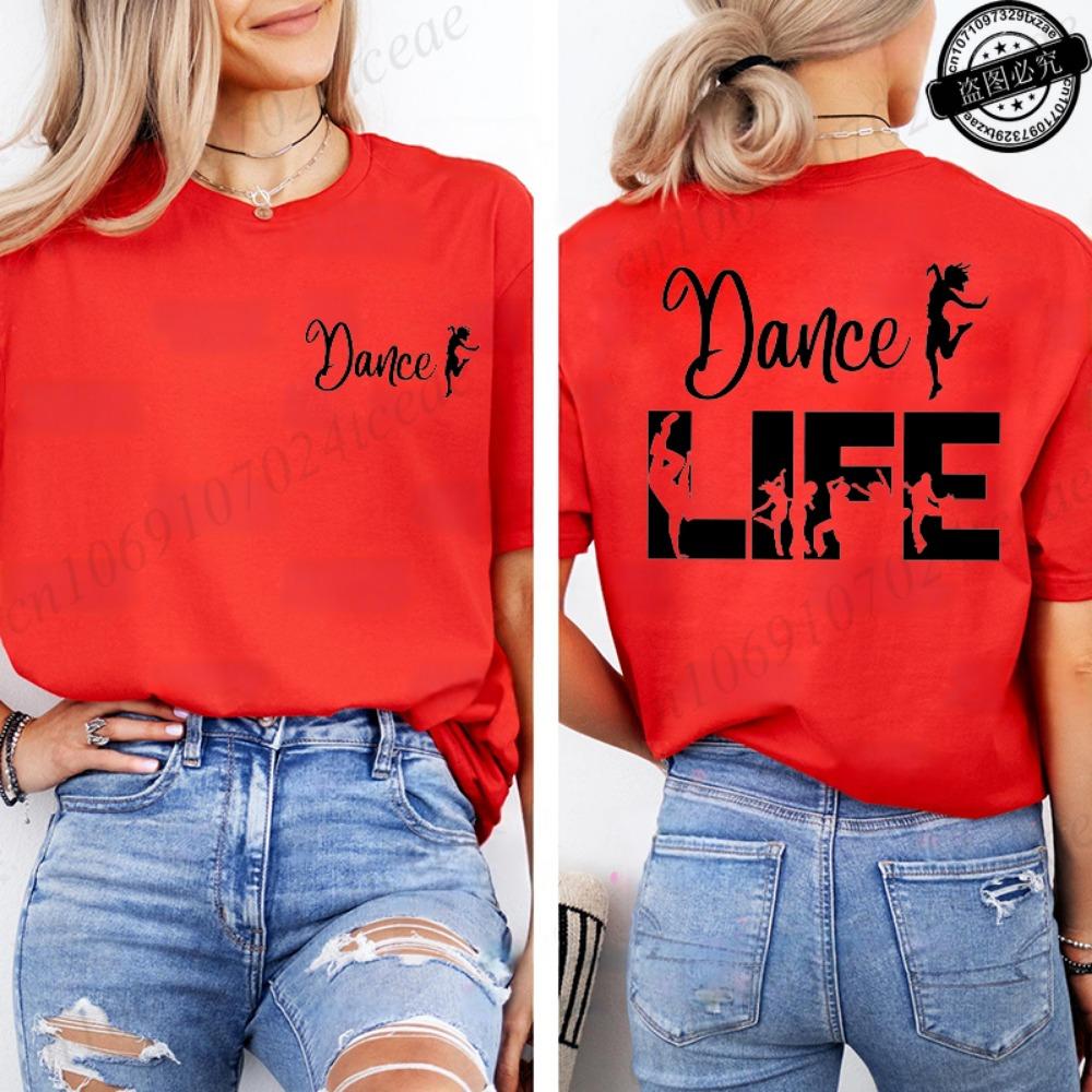 

Streetwear 90s Women S Casual Graphic Tee T-Shirt Tops Dance Life Print T-Shirts Clothing Short Sleeve T Shirt Clothing Top Tee M