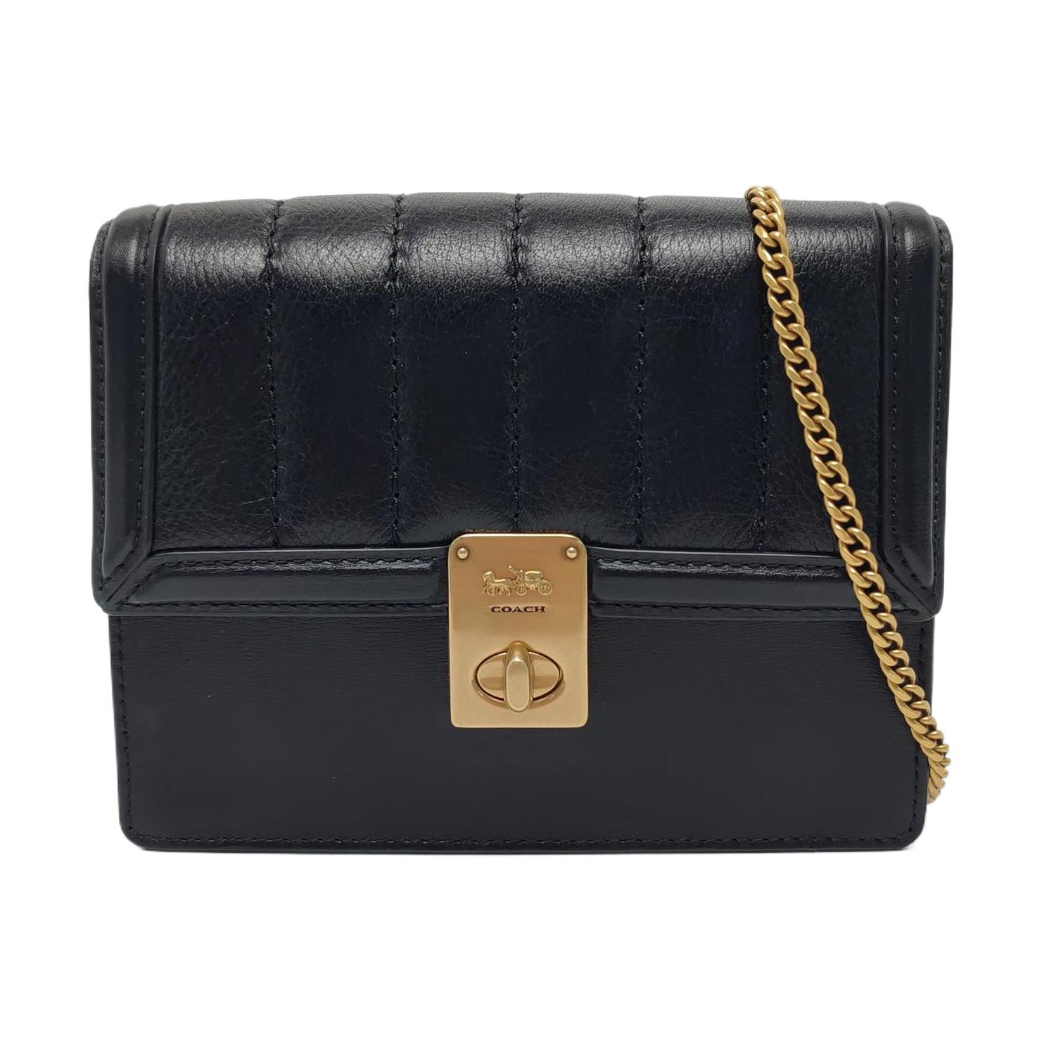 [Pre-Owned] Hutton 16 Multifunctional Chain Bag With Turn Lock Closure In Calfskin - Excellent #UV8PEW ONE SIZE