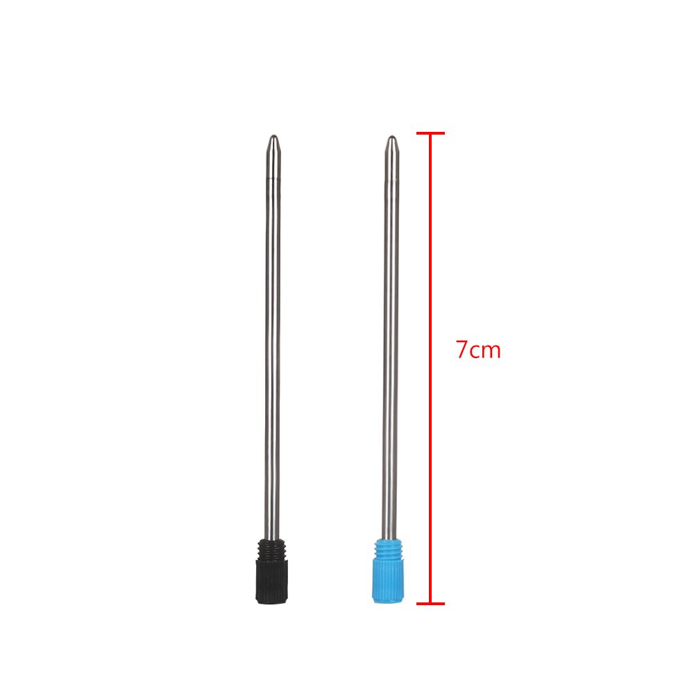 10Pcs/lot Blue/Black Color Ink Ballpoint Pen Refills Metal Pen Medium Nib Core Cartridge Core Ink Recharge Blue/Black Ink 7cm