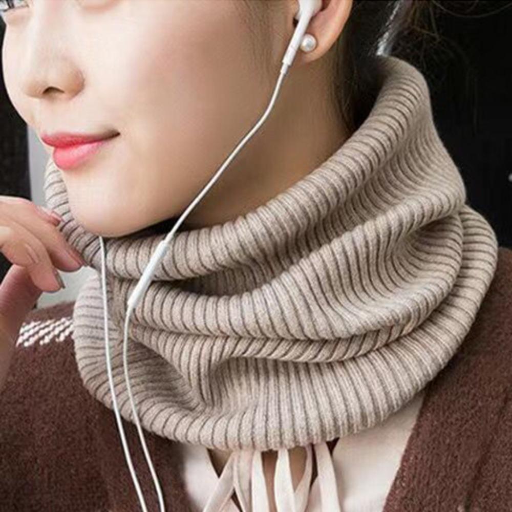 Warm Knitted Ring Scarf Coldproof Thicken Knit Scarf Outdoor Wrap Neck Scarves