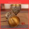 Vintage Zinc Alloy Liquor Glass With Embossed Design For Home Bar And Collectors