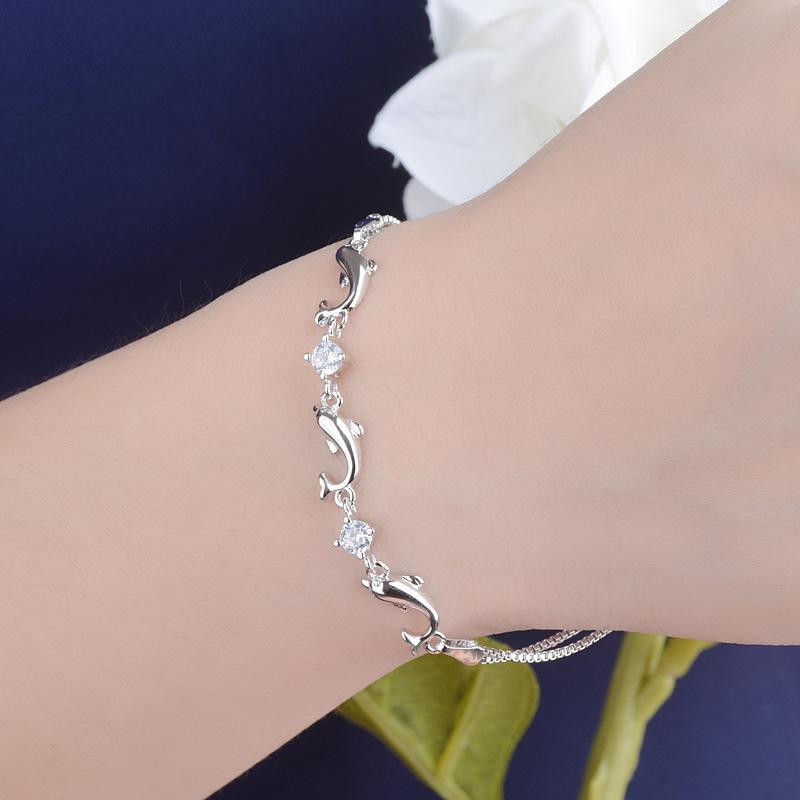 2026 Crystal Dolphin Bracelet Diamond Bracelet Women's Fashion and Versatile Accessories