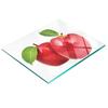 Glass Kitchen Chopping Board with Red Apple Graphics 60x52 Cm