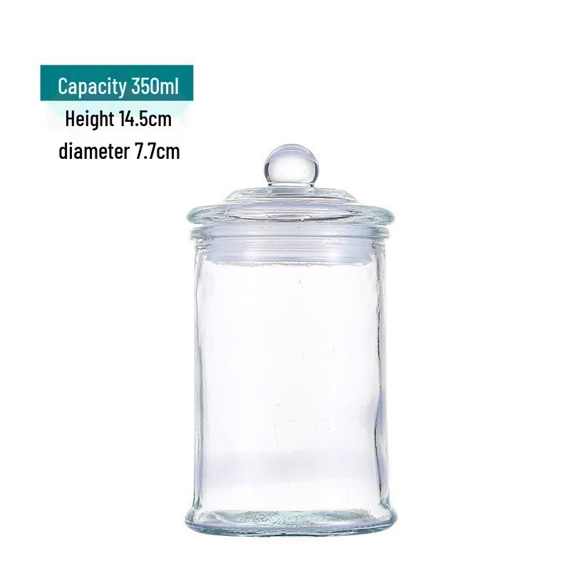 Large Capacity Moisture-Proof Glass Storage Jar for Tea, Grains, and Cereals