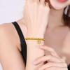 Antique Gold Crafts Elastic Rope Bracelet Classic Chinese Style Circular Fu Character Bracelets for Women  Exquisite Jewelry