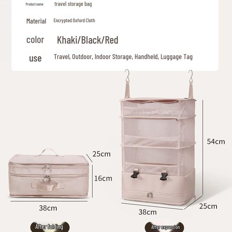 Hangende Reiskledingkast Organizer: Grote capaciteitstas voor kleding & ondergoed
